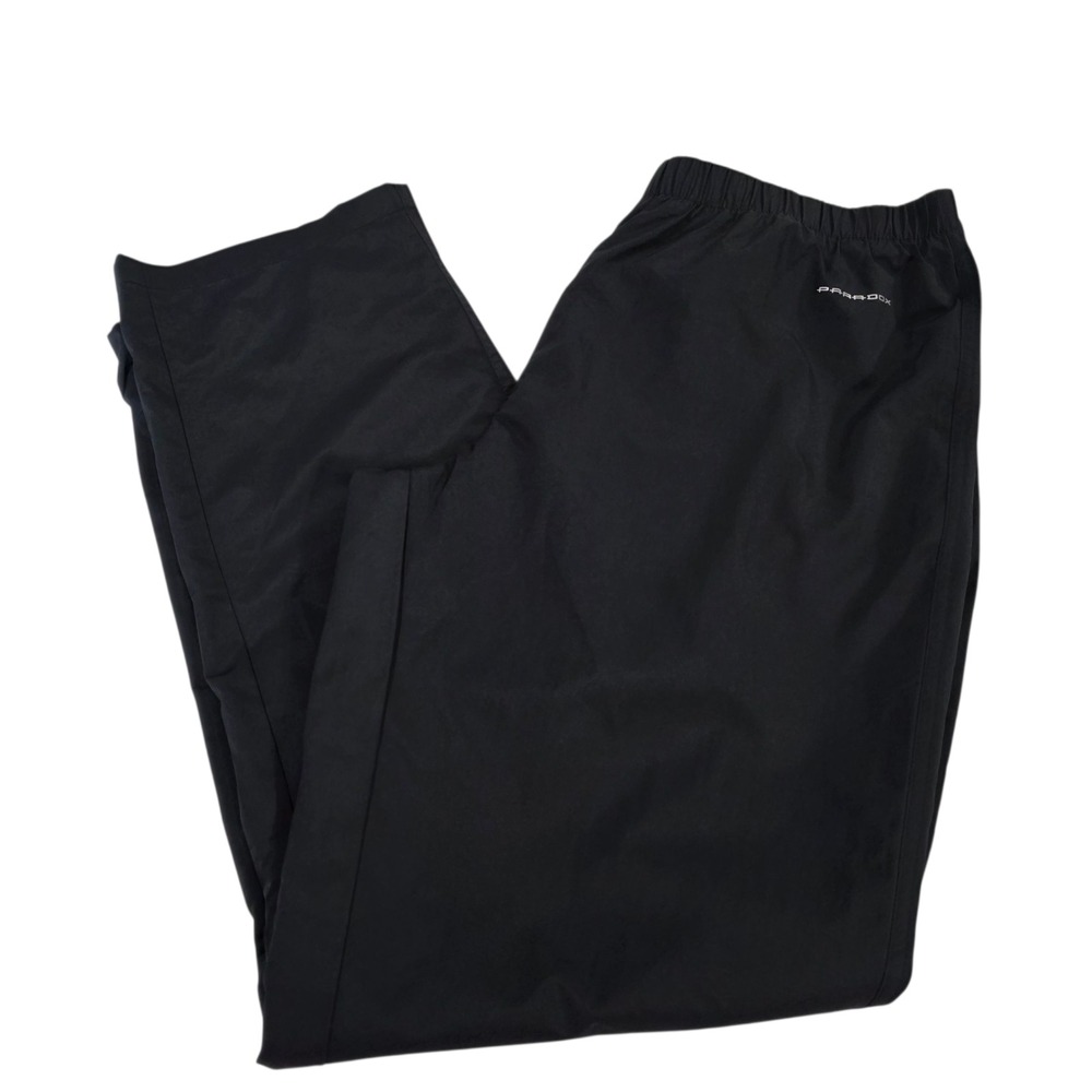 Paradox Track Pants Mens Black L Elastic Waist Nylon‎ Lined Straight Leg Sporty